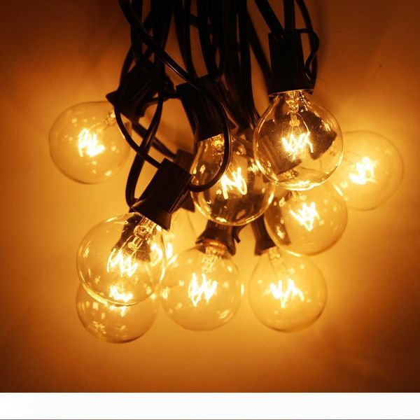 

теплый открытый белый 25 clear луковицы g40 сказочные огни глобуса партии рождество строка свет для сада tree street wedding indoor dec