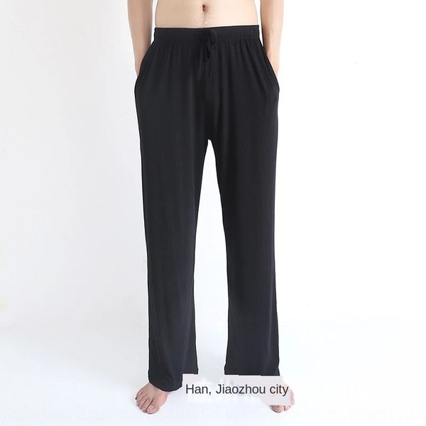 

2020 modal bamboo fiber fat pajamas casual pants sports and women's chinos trousers pajamas men's pants same style, Blue;red