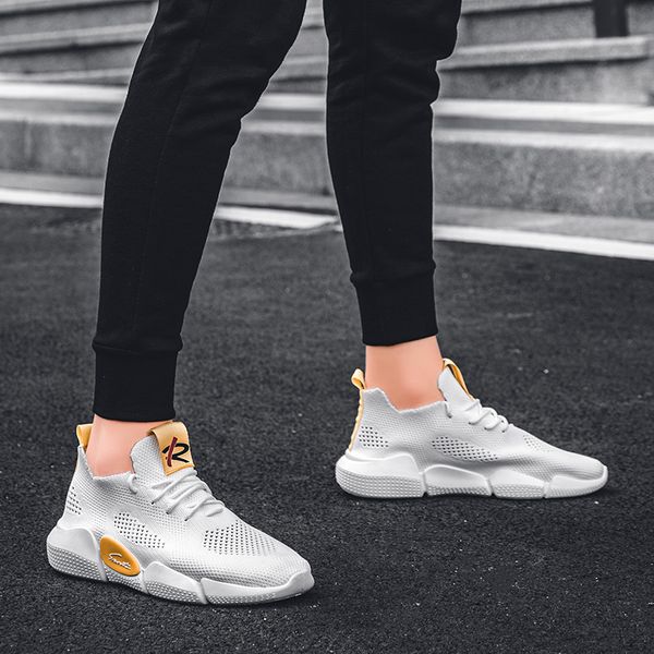 

black casual sneakers casuales sports mens slip 2020 sneaker de para trainers mens male spring men man zapatos knitting summer