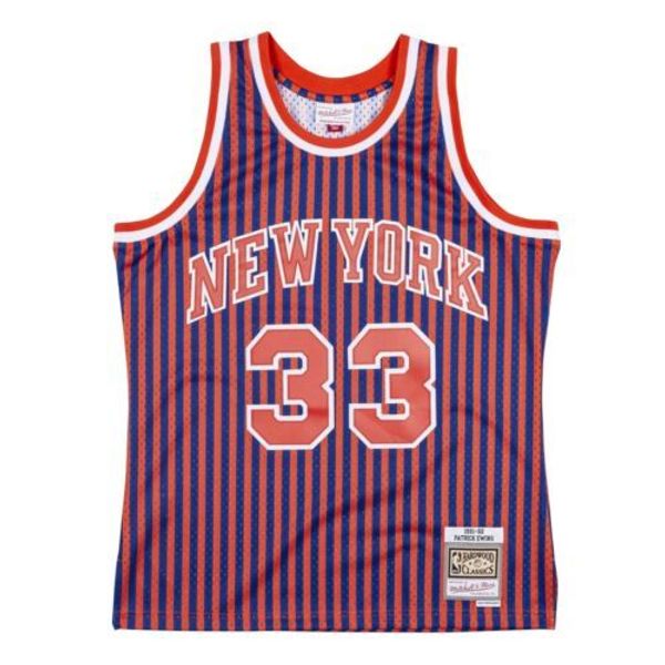 

patrick ewing mitchell & ness hardwood striped jersey throwbacks vest stitched basketball jerseys, Gray
