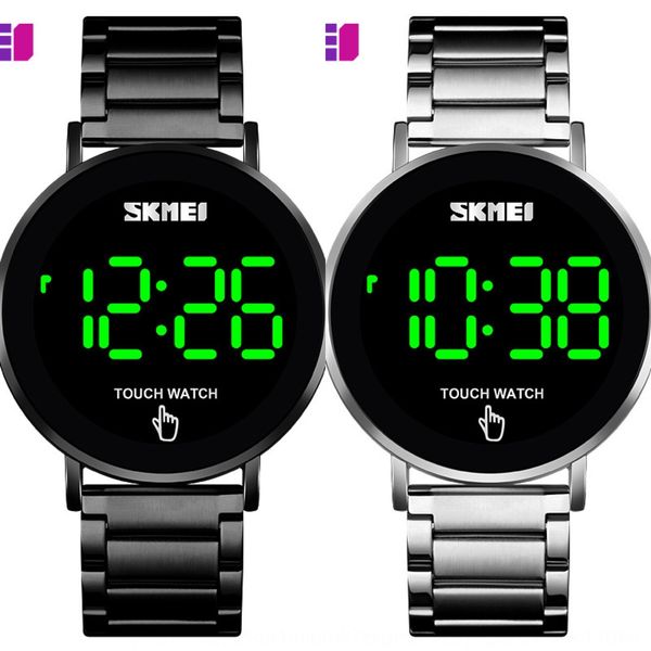 

npuh0 современные красоты простой моды метр lazadelectronic часы электронный водонепроницаемый метр розового золота стали ремень цифровой ди, Blue