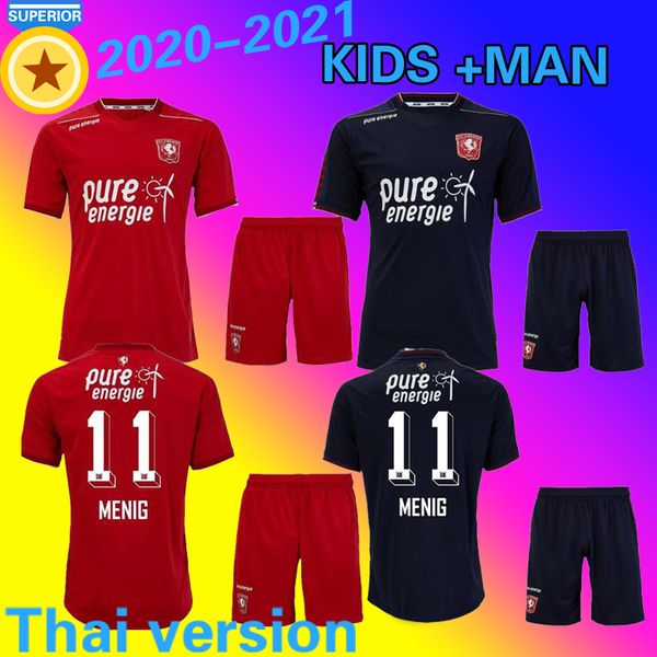 

дети kit 2020 2021 твенте энсхеде fc дома красный menig трикотажные изделия футбола 20 21 красный menig selahi aburjania мужчины ребенок наб, Black;yellow