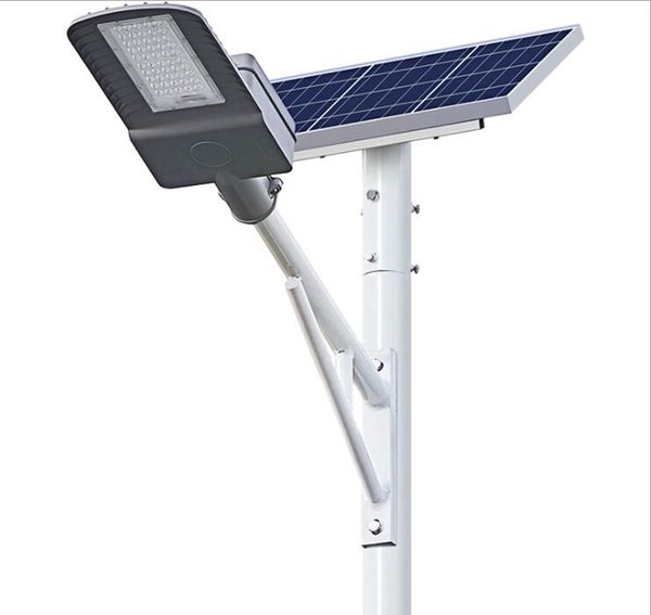 5 anni di garanzia Luci solari a LED, lampione solare da 30 W 50 W, impermeabile IP65, induzione automatica, luce di inondazione solare per prato, giardino