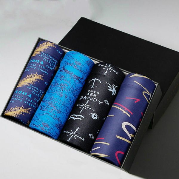 

4 unids/lote de calzoncillos bÃ³xer sexis para hombre,calzoncillos bÃ³xer transpirables para hombre,cÃ³modos calzoncillos de hombre, Black;white