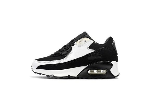

2018 kid air cushion 90 running shoes for men women sport shoes boys girls trainers sneakers children air run 90 max90 eur 28-35, Black