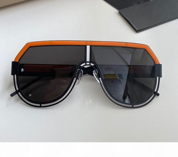 

new men sunglasses 2231 fashion big oval sunglasses coating grey and brown lens metal frame color plated frame uv400 lens quality, White;black