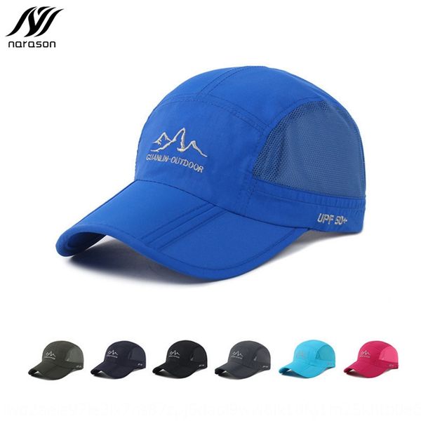 

outdoor sunscreen baseball leisure sports sun folding hat edge summer breathable quick-drying baseball net hat, Blue;gray