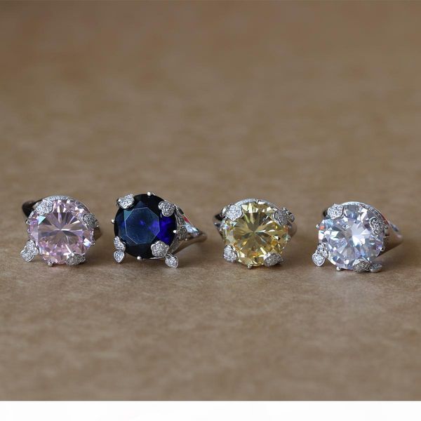 

fashion- women ring girl lady jewelry crystal trendy hollowheart crown bride wedding engagement party rings 925 sterling silver jewelry