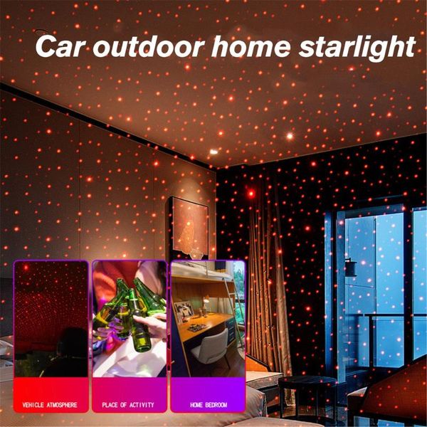 

car home laser gypsophila usb star sky light aluminum plastic ambient light highlight projection outdoor activities