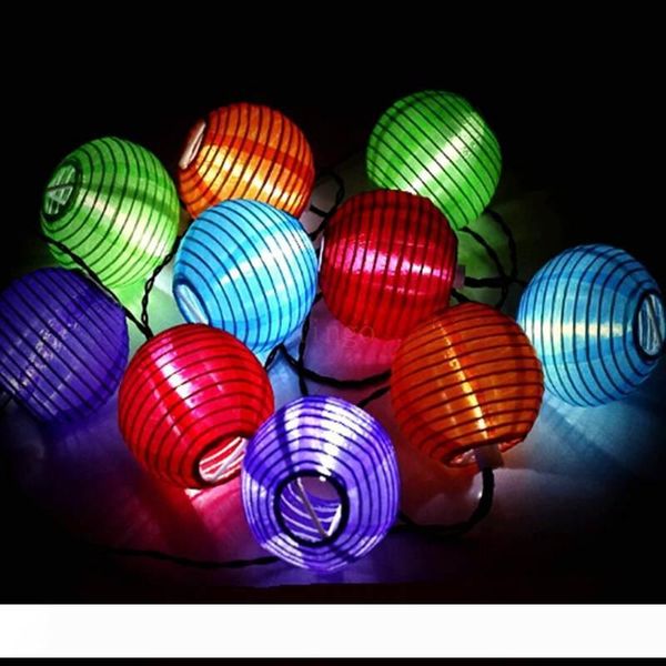 

edison2011 ac110v input us plug 10pcs american flag paper lantern 75mm diameter led string light for holiday lights decoration 4 meter a set