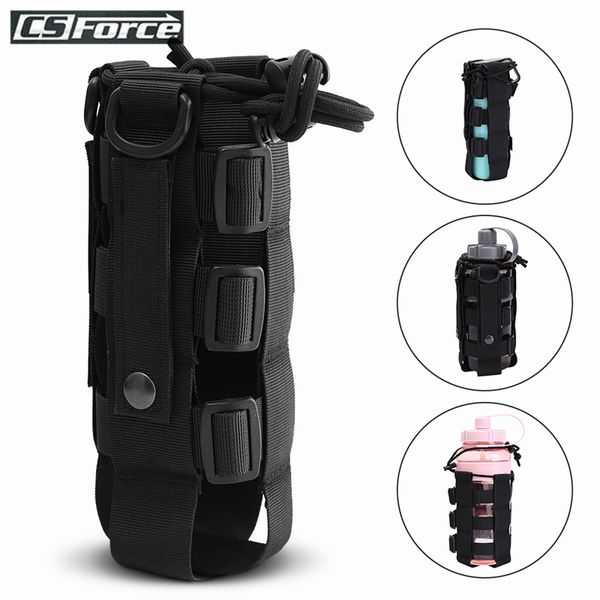 

tactical adjustable molle water bottle pouch holster carrier outdoor water bottle kettle bag camping hiking travel kit