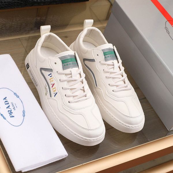 

2020 d1 mens classic casual shoes leather lace-up fashion luxury designer shoes handsome mens sneakers original box, Black