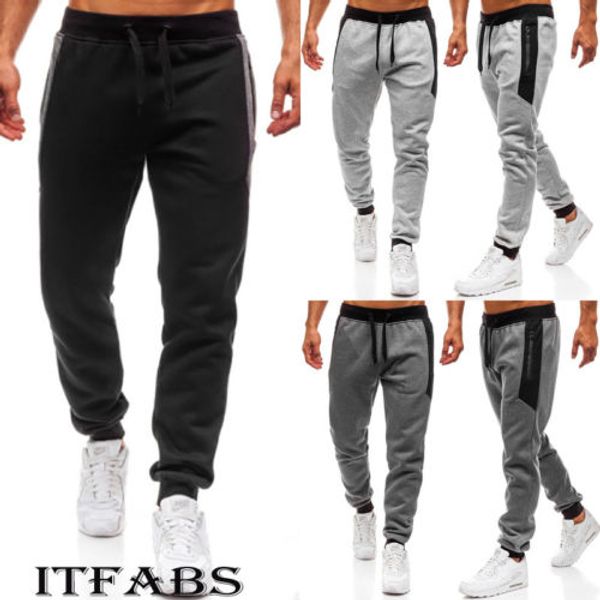 

2020 new fashion men's slim casual fit urban straight leg trousers casual jogger cargo pants, Black