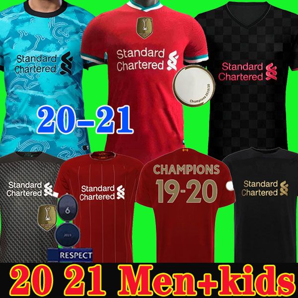 

lvp mohamed m. salah soccer jersey 2020 2021 football shirt 19 20 21 firmino virgil mane lİverpool men kids kit, Black;yellow