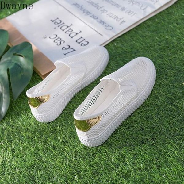 

2020 new female shallow mouth mesh breathable flat bottom wild one pedal lazy net shoes, Black
