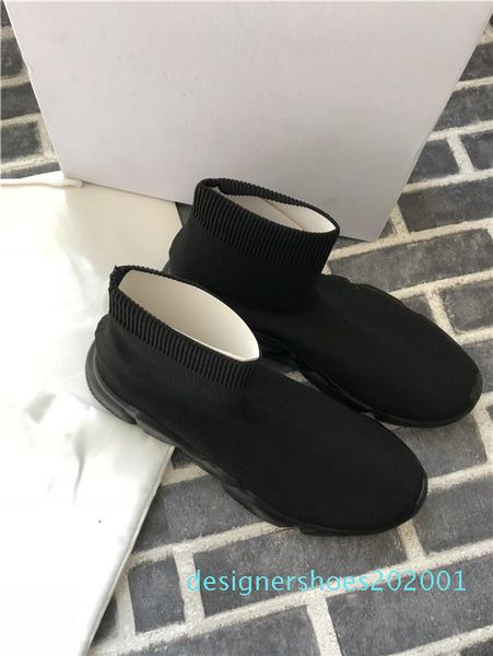 

designer speed trainer luxury knited shoes womens mens casual shoes black white red flat fashion speed knit socks sneakers fashion cn08
