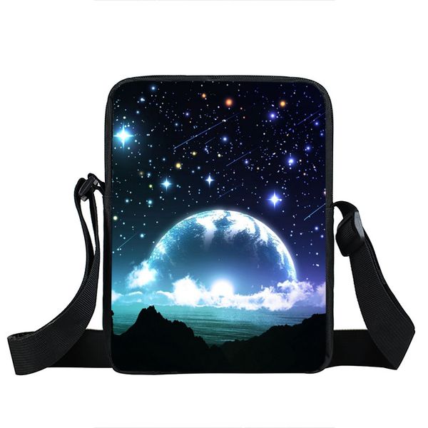 

night sky stars messenger bags women handbag galaxy space cross body bag kids travel bags bookbag children small shoulder bag