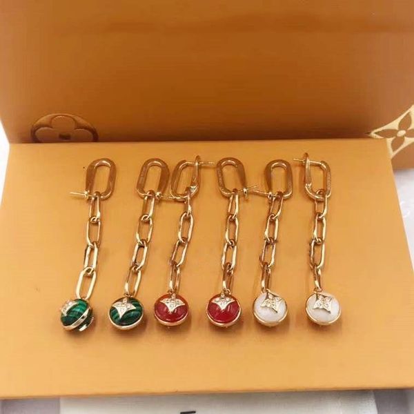 

European and American fashion new color tassel earrings
