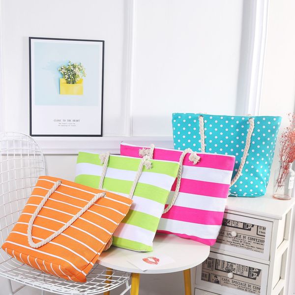 

travel beach canvas fashion travel canvas bag new portable storage beach bag