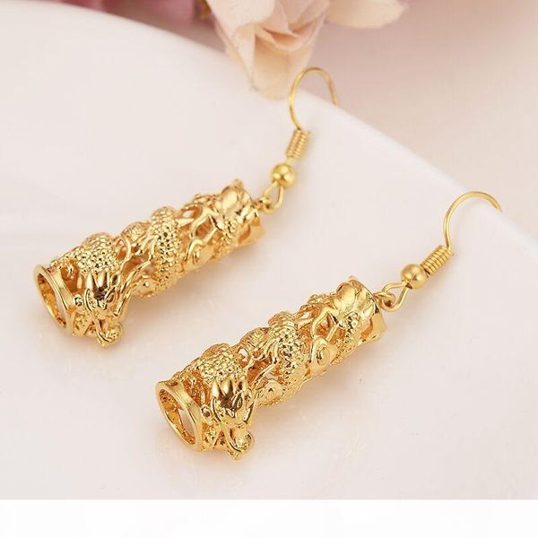

i african dubai india arab pendant earring set 24 k fine gold filled principal column dragon necklace earrings jewelry sets, Silver