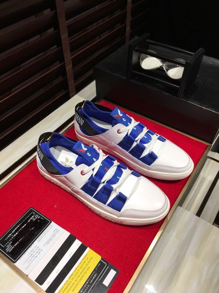 

2020-2019v custom tide brand leather men's casual sports shoes, fashion wild low-shoes, original packaging shoe box, size: 38-44