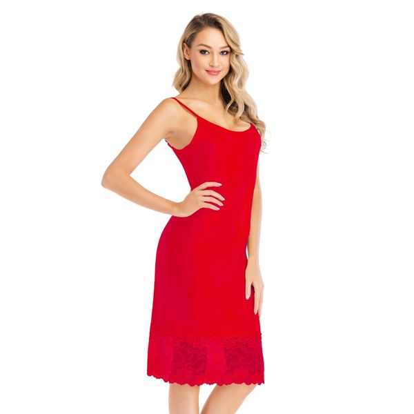 

ladies nightdress backless slim sling home dresses fashion solid color knee long vestidos, Black;red