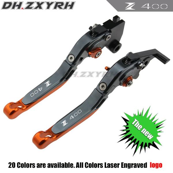 

new logo z400 for z400 z 400 2020 motorcycle cnc aluminum adjustable folding extendable brake clutch levers