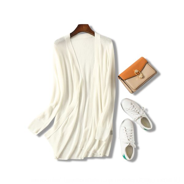 

ixmnj 2020 летнего coat кондиционер кондиционер gth4000 + реальный износ все соответствует тонкому белье средней длиной кондиционера кардига, White