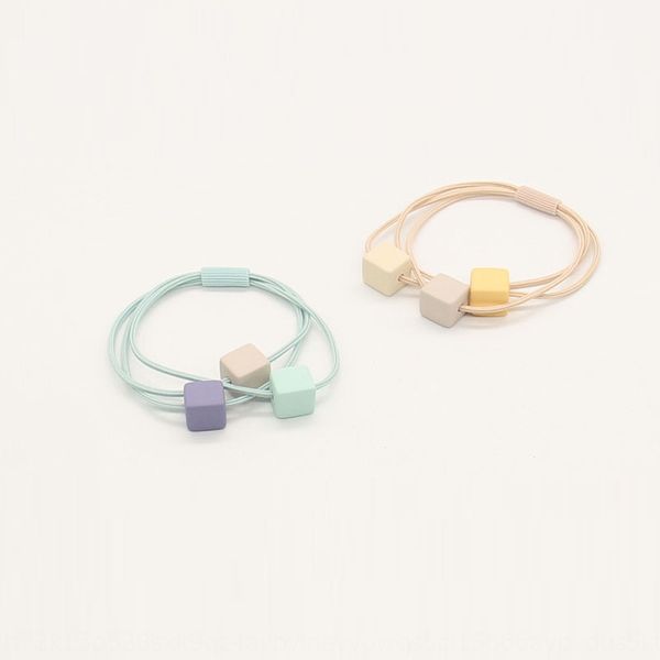 

ow16b hipster accessories magic color square magic hair rope hair ring hipster girl heart mori girl series personality multi-strand head rop, Slivery;white