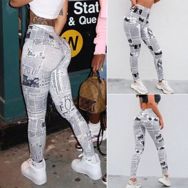 

women ladies leggings hip push up print leggings high waist fitness outwear skinny jogging pants trousers, Black