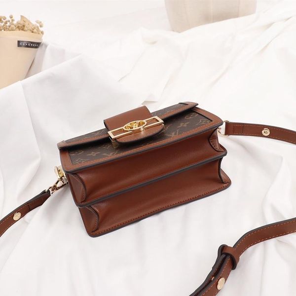 

new vintage classic womens simple style leather shoulder small flap crossbody bags chain designer luxury lady bags shoulder bag messenger ba