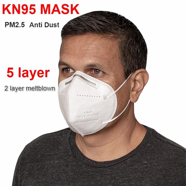 

KN95 Face Masks Disposable Mask Non-woven Women Men Fabric Dustproof Windproof Respirator Anti-Fog Dust-proof Outdoor Masks DHL Free