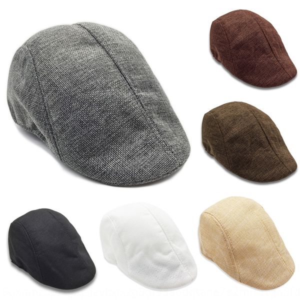 

men's and women's linen hat autumn beret beret new comfortable breathable cap hat, Blue;gray