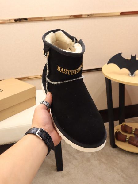 

2019 зима ограниченным тиражом пользовательских мартин сапоги мужские кожаные ботинки снега высокой, чтобы помочь сапоги мех толстый хлопок