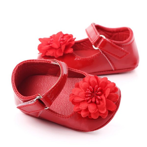 

non-slip newborn baby pu leather shoes baby girl cute prewalker flower soft soled footwear crib shoes