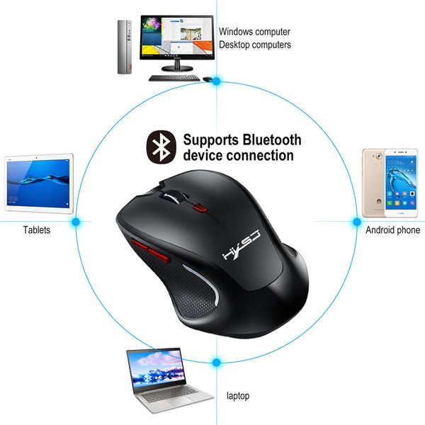 

wireless bluetooth gaming mouse for gamer mac pc computer mice lapgame 2400dpi 6 buttons adjustable optical