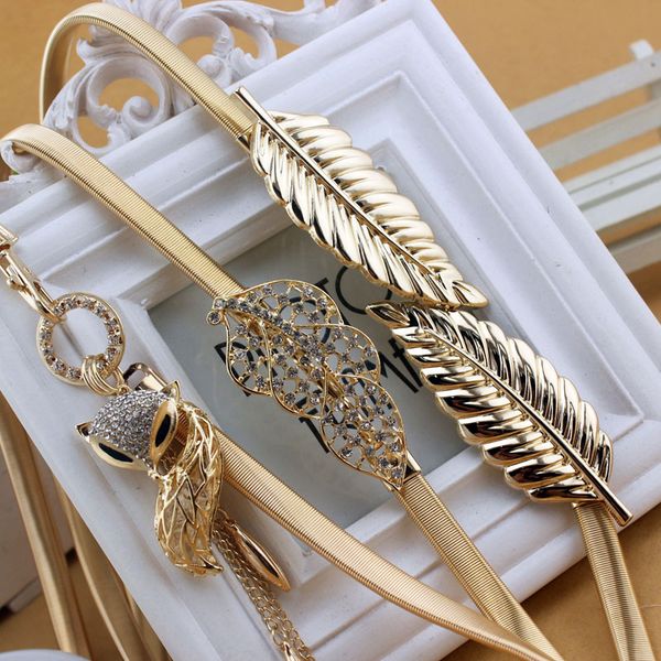 

women elastic belts alloy material all-match fashion pure color 70cm adults simple korean style dress accessories waist belts, Black;brown