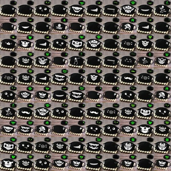 

breathable grimace skeleton face cover glow in the dark tactical face mask skeleton masks breathable grimace dhzlstore fmeqg, Black
