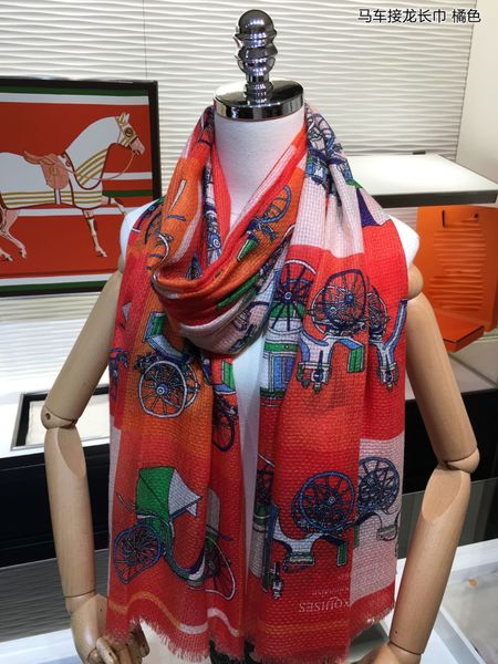 

Carriage Solitaire long scarf designer scarf bucket hat hats baseball cap women luxury designer scarves silk designer head scarf