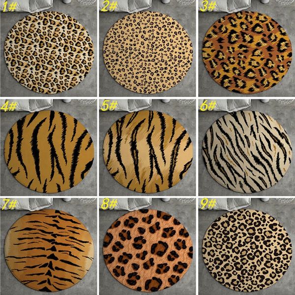 

round floor mat tiger leopard printed absorbent shower bath mat toilet rugs kitchen carpet living room rug tatami round door