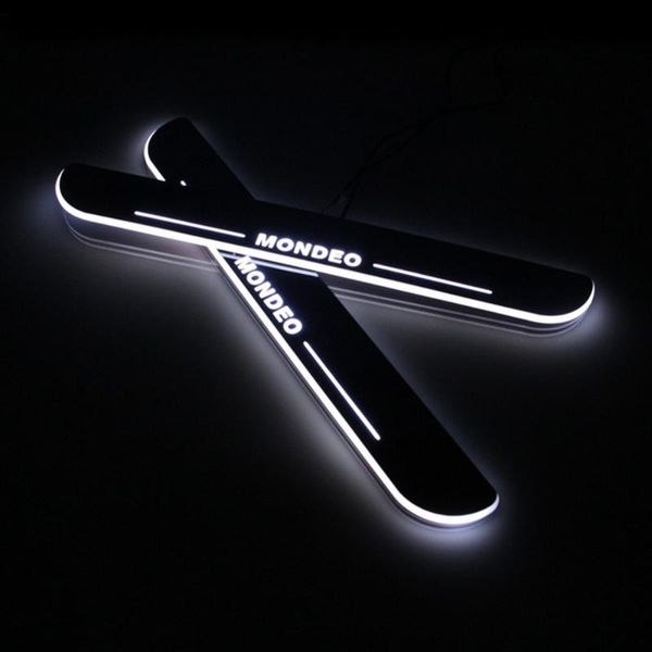 

for mondeo 5 5 2013 - 2020 acrylic moving led welcome pedal car scuff plate pedal door sill pathway light