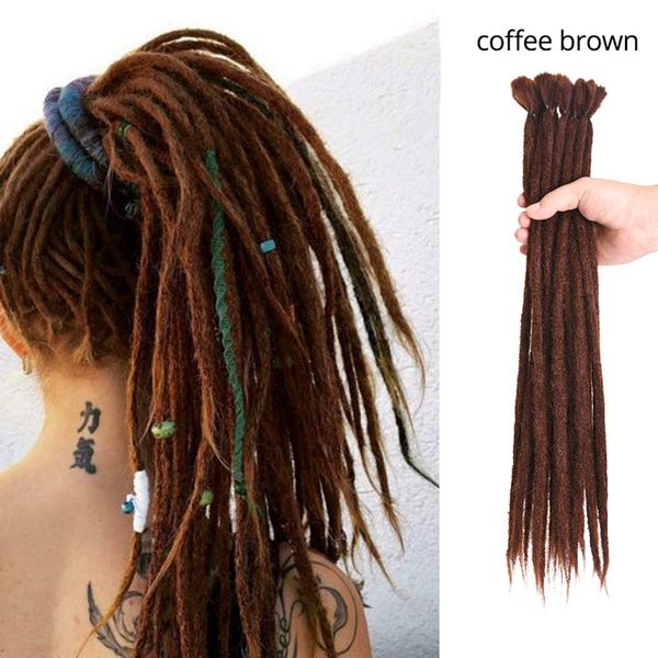 

nicole 20 inch handmade dreadlocks hair extensions fashion reggae crochet hip-hop synthetic dreads omber color crochet hair ing, Black