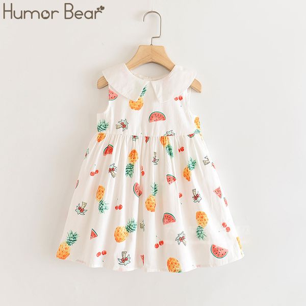 

юмор медведь девушки летнее платье brand new fruit printed doll воротник девушки партия рукавов платье принцессы детские дети девочка одежда, Red;yellow