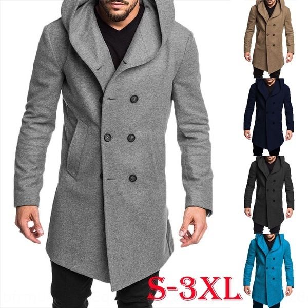 

2019 зима новые британские мужские бутики с капюшоном woolwool шерстяной 2019 зима новое британскими мужские бутики с капюшоном пальто woolw, Tan;black