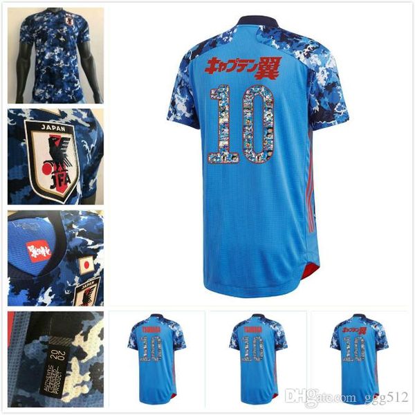 

2020 player version japan soccer jerseys atom tsubasa 19 20 home national team football shirt short sleeves sport uniforms, Black;yellow