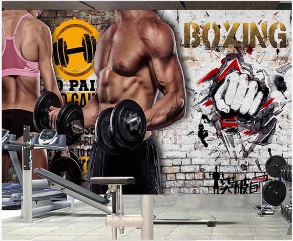 

3d wallpaper custom p mural on the wall sport fashion gym yoga boxing background home decor 3d wall murals wallpaper for living room