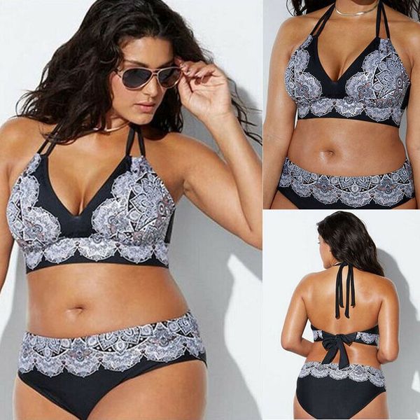 

2020 new letter bikinis women swimsuit bathing print suits swim push up bikini set plus size swimwear 5xl, White;black