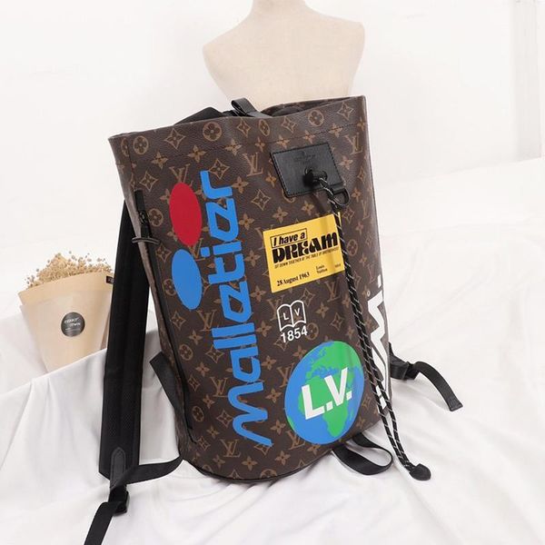 

new arrival womens bag luxury designer backpacks women leather drawstring bucket bag large capacity travel rucksack sale fast delivery