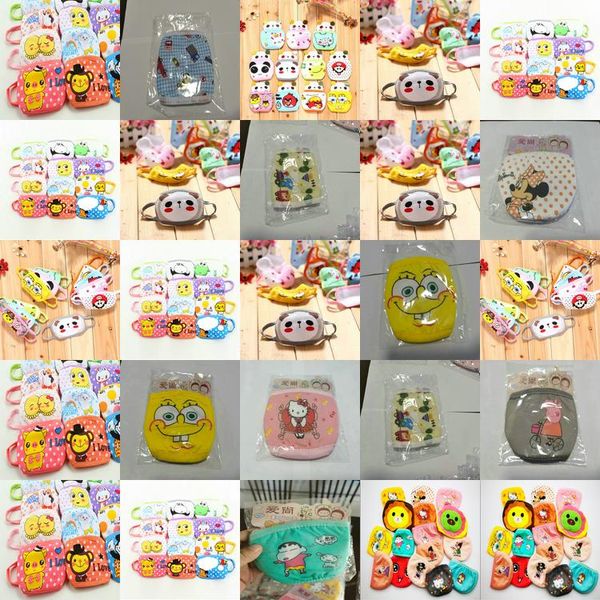 

kids face mask cubrebocas children cloth face masks cute dust masks childrens baby mask cartoon warm pure cotton double dust mask abc2007 qz, Black