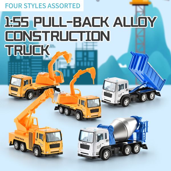 

cute alloy engineering truck model series crane model toys children toys kid gift 3 in 1